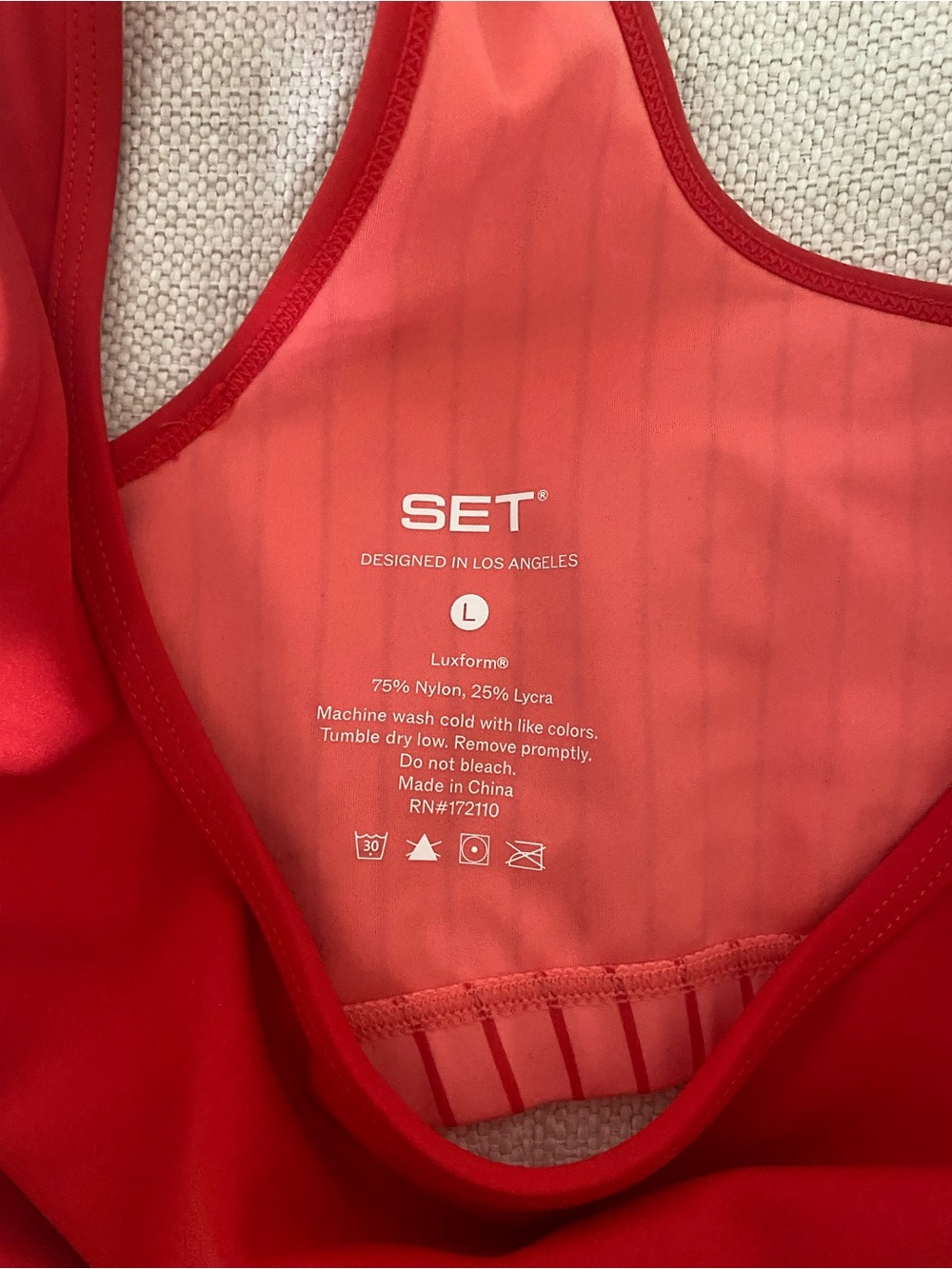 SET ACTIVE RESORT LUXFORM LUX STRIPE BAND BRA - MARASCHINO - Picture 3 of 3